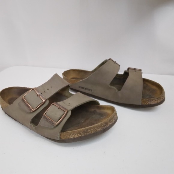 Birkenstock Arizona Sz US 9 EU 42 Birko-Flor Gray Shoes Sandals Comfort Slip-On - Picture 2 of 13